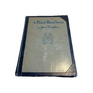 "The Polar Bear Twins" By Jane Tompkins VTG Book 1937 Library Book Taped